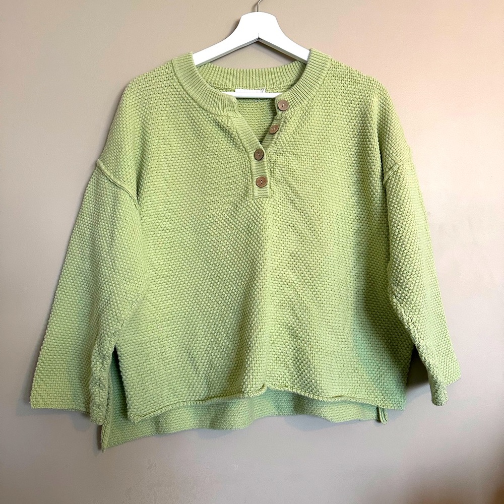Green knit sweater